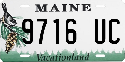 ME license plate 9716UC