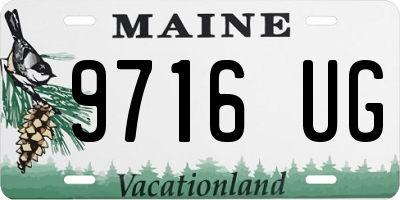 ME license plate 9716UG