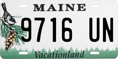 ME license plate 9716UN