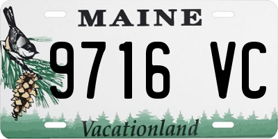 ME license plate 9716VC