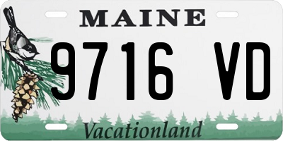 ME license plate 9716VD