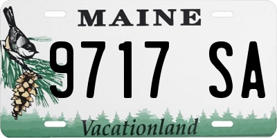 ME license plate 9717SA