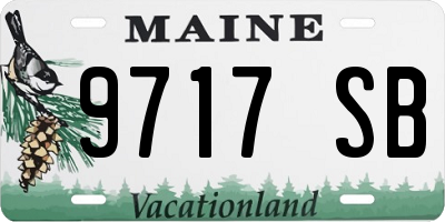 ME license plate 9717SB