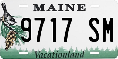 ME license plate 9717SM