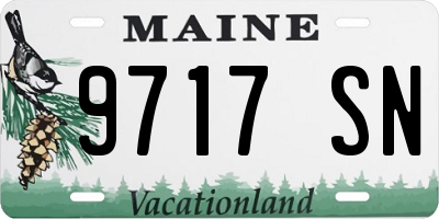 ME license plate 9717SN