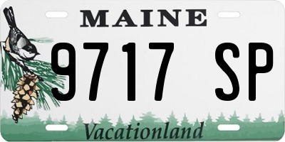 ME license plate 9717SP