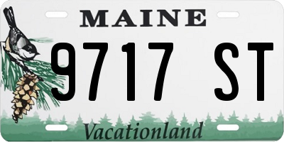 ME license plate 9717ST