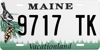 ME license plate 9717TK