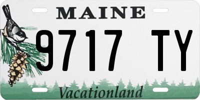 ME license plate 9717TY
