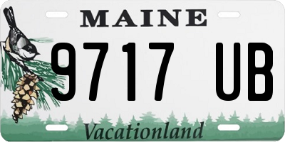 ME license plate 9717UB
