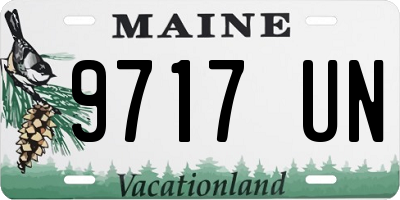 ME license plate 9717UN