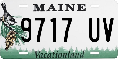 ME license plate 9717UV
