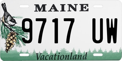 ME license plate 9717UW