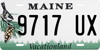 ME license plate 9717UX