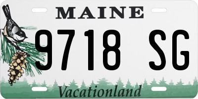 ME license plate 9718SG