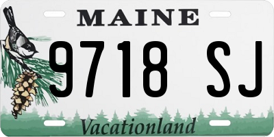 ME license plate 9718SJ