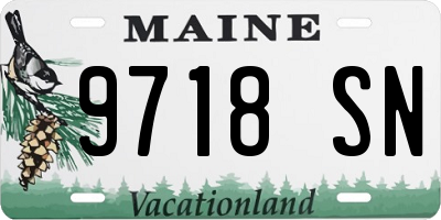ME license plate 9718SN