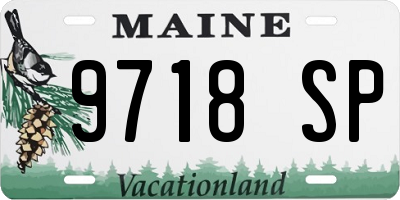 ME license plate 9718SP