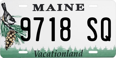 ME license plate 9718SQ