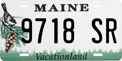 ME license plate 9718SR