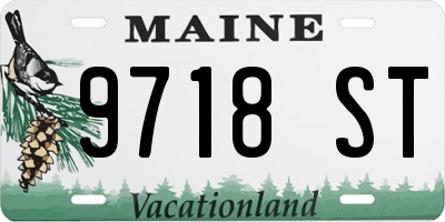 ME license plate 9718ST