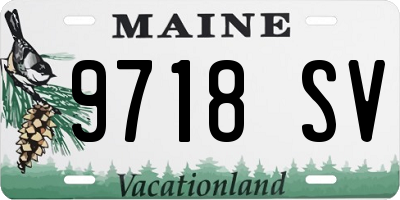 ME license plate 9718SV