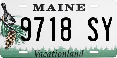 ME license plate 9718SY