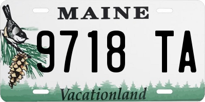 ME license plate 9718TA