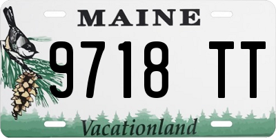 ME license plate 9718TT