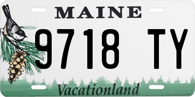 ME license plate 9718TY