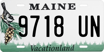 ME license plate 9718UN