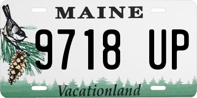 ME license plate 9718UP