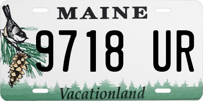 ME license plate 9718UR