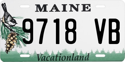 ME license plate 9718VB