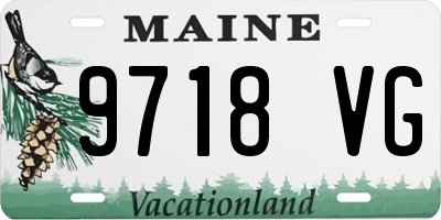 ME license plate 9718VG