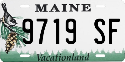 ME license plate 9719SF