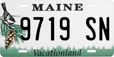 ME license plate 9719SN