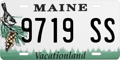 ME license plate 9719SS