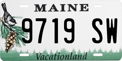 ME license plate 9719SW