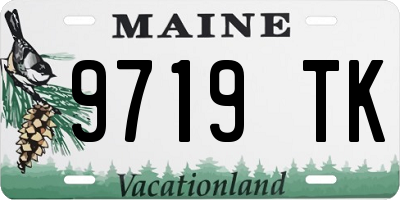 ME license plate 9719TK