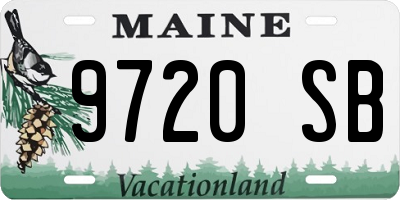 ME license plate 9720SB