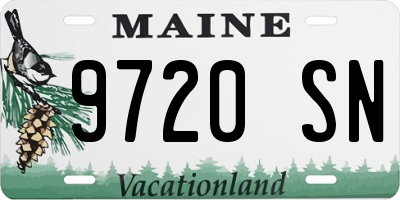 ME license plate 9720SN