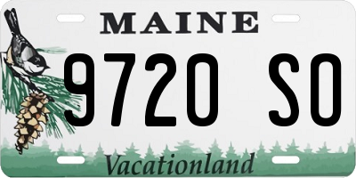 ME license plate 9720SO