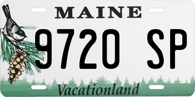 ME license plate 9720SP