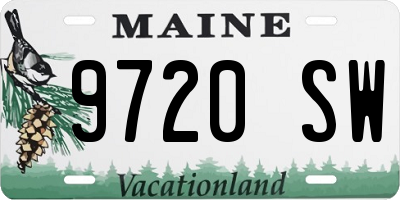 ME license plate 9720SW