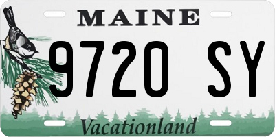 ME license plate 9720SY