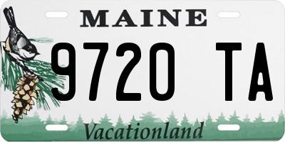 ME license plate 9720TA