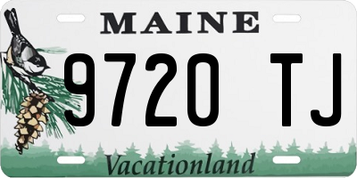 ME license plate 9720TJ