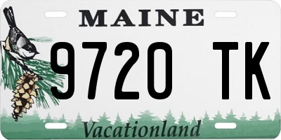 ME license plate 9720TK