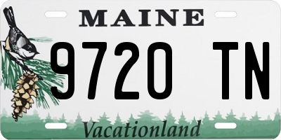ME license plate 9720TN